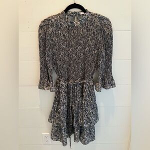 10 Crosby Derek Lam Gray Floral Mini Dress
